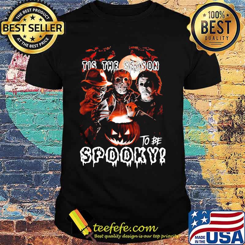 Halloween horror characters tis the season to be spooky shirt
