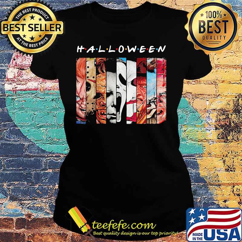 Halloween horror characters vintage retro s Ladies tee Halloween horror characters vintage retro s Ladies tee