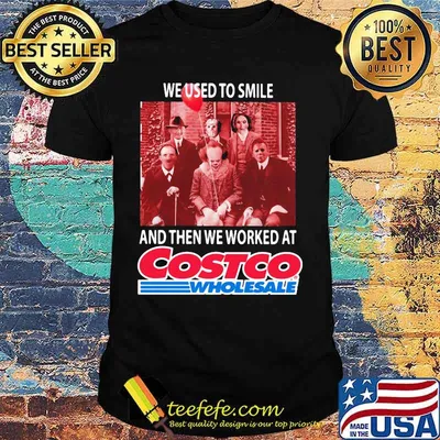 Halloween horror characters we used to smile and then we worked at costco wholesale shirt