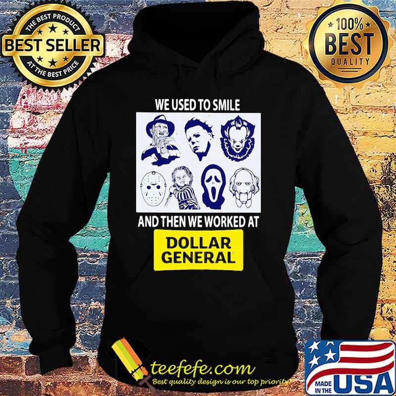 Halloween horror characters we used to smile and then we worked at dollar general s Hoodie Halloween horror characters we used to smile and then we worked at dollar general s Hoodie
