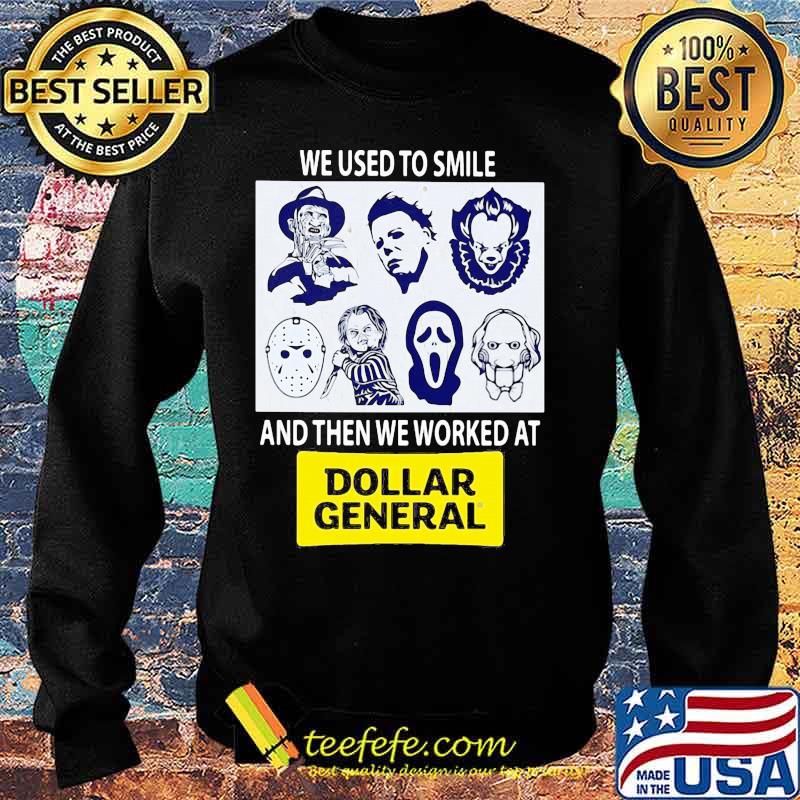 Halloween horror characters we used to smile and then we worked at dollar general s Sweater Halloween horror characters we used to smile and then we worked at dollar general s Sweater