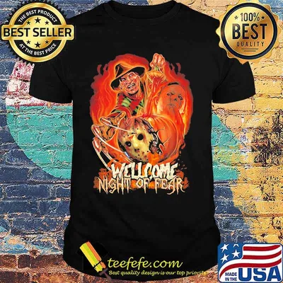 Halloween horror characters  welcome night a fear shirt