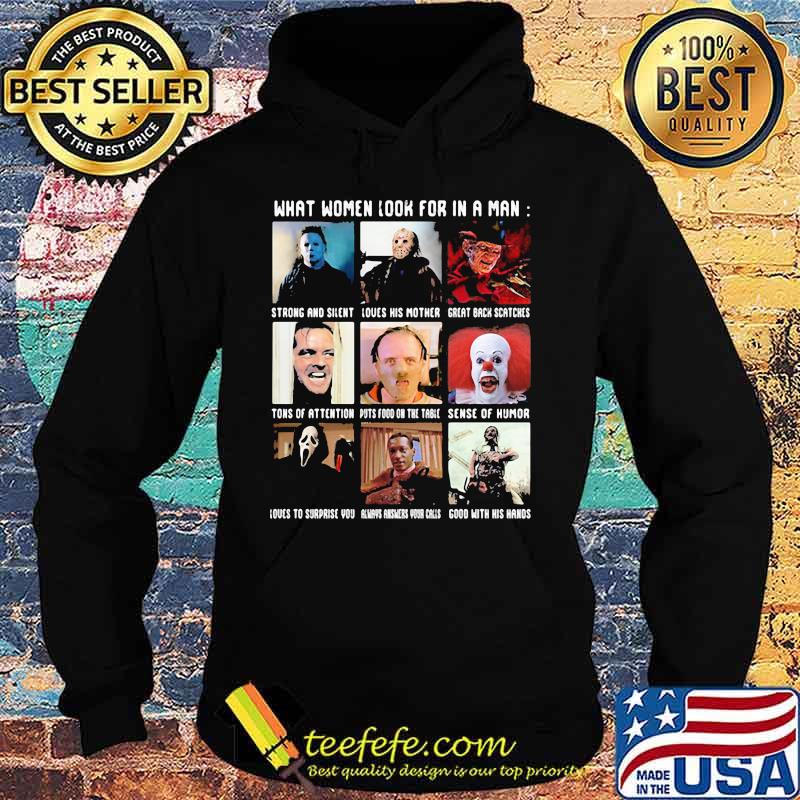 Halloween horror characters what women look for in a man s Hoodie Halloween horror characters what women look for in a man s Hoodie