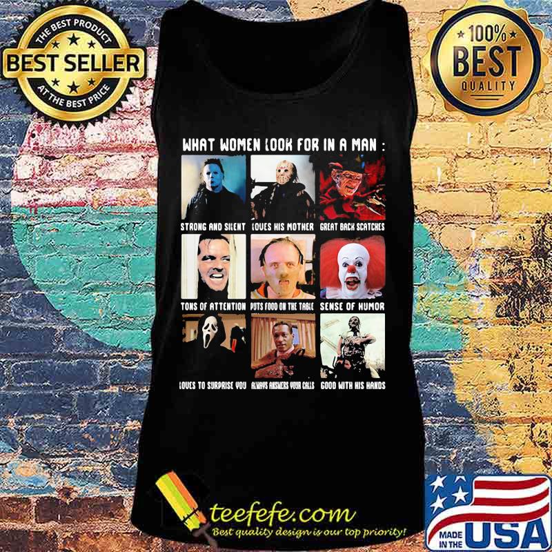 Halloween horror characters what women look for in a man s Tank top Halloween horror characters what women look for in a man s Tank top