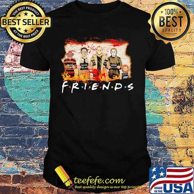 Halloween horror chracters friends shirt