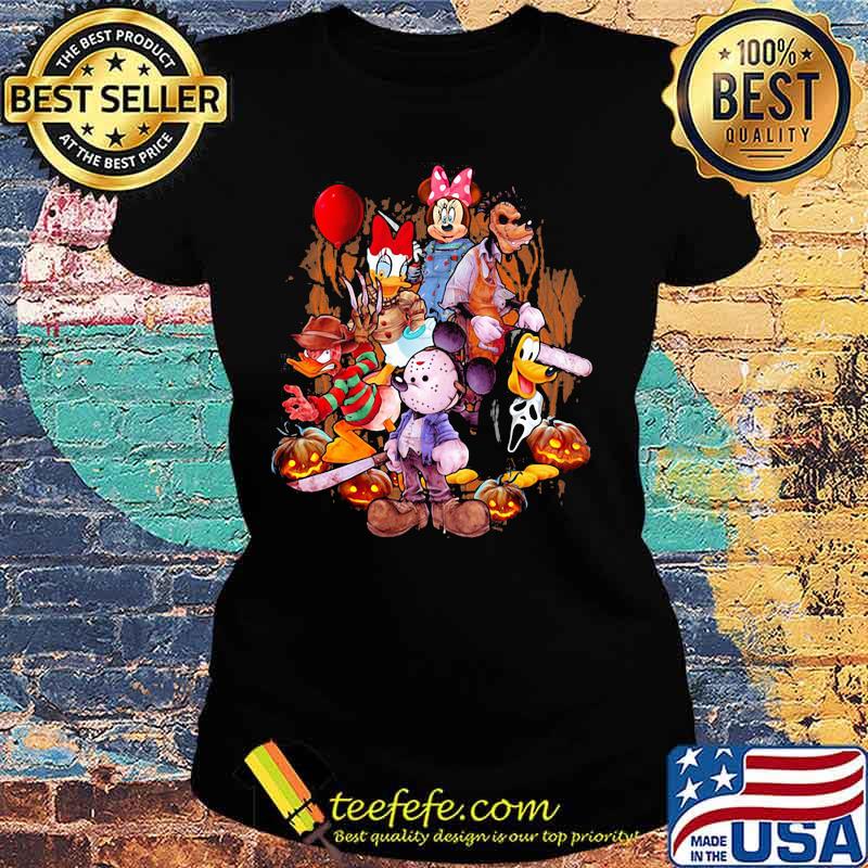 Halloween horror mickey mouse characters cartoon s Ladies tee Halloween horror mickey mouse characters cartoon s Ladies tee