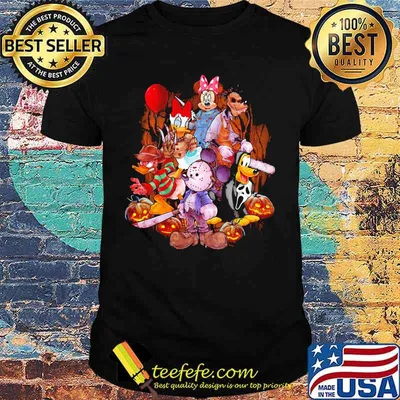 Halloween horror mickey mouse characters cartoon shirt