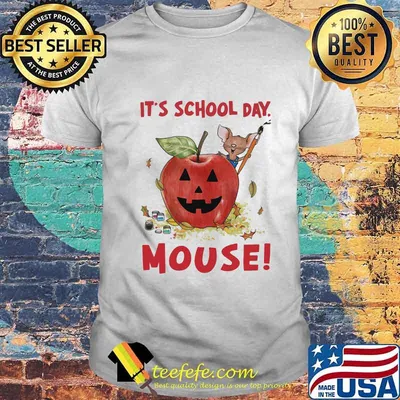 Halloween it's school day mouse apple shirt
