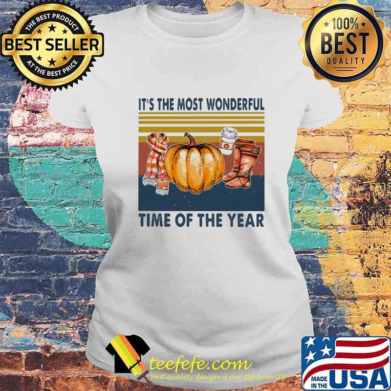 Halloween it's the most wonderful time of the year pumpkins vintage retro s Laides tee Halloween it's the most wonderful time of the year pumpkins vintage retro s Laides tee