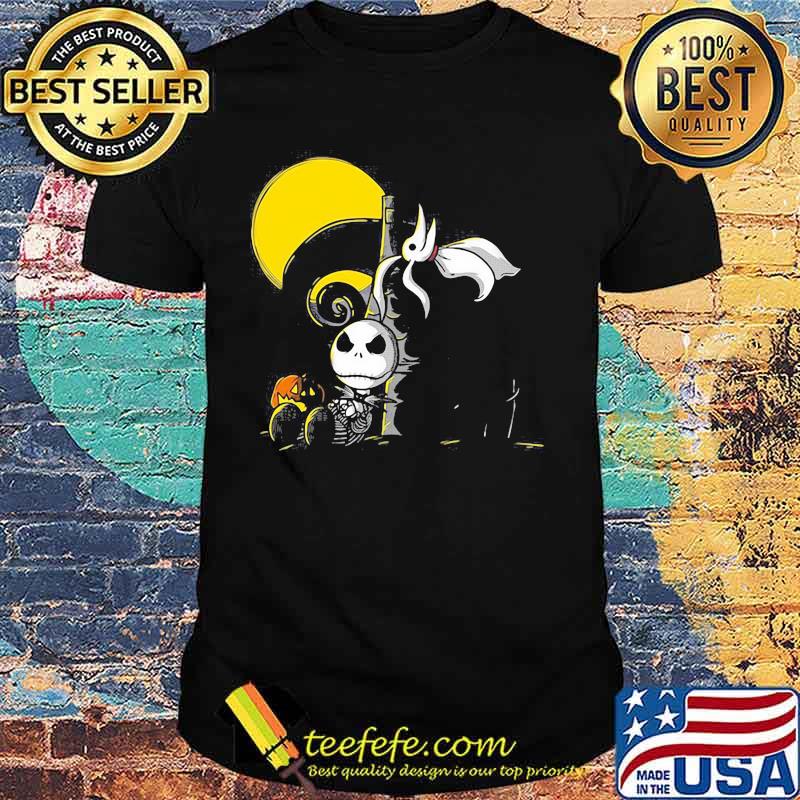 Halloween jack skellington and ghost moon shirt