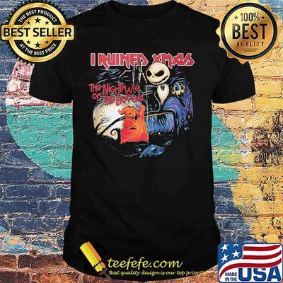 Halloween jack skellington i ruined xmas the nightmare of the boogie shirt