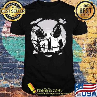 Halloween jack skellington moon tree shirt