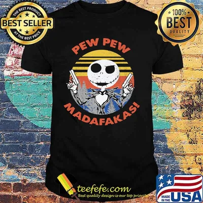 Halloween jack skellington pew pew madafakas vintage retro shirt