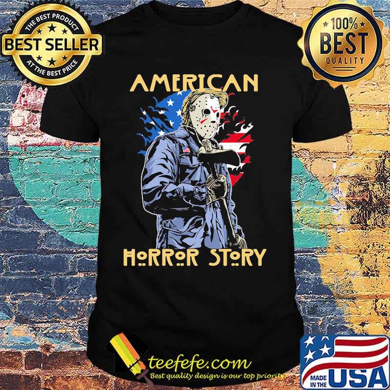 Halloween jason voorhees american horror story american flag independence day shirt