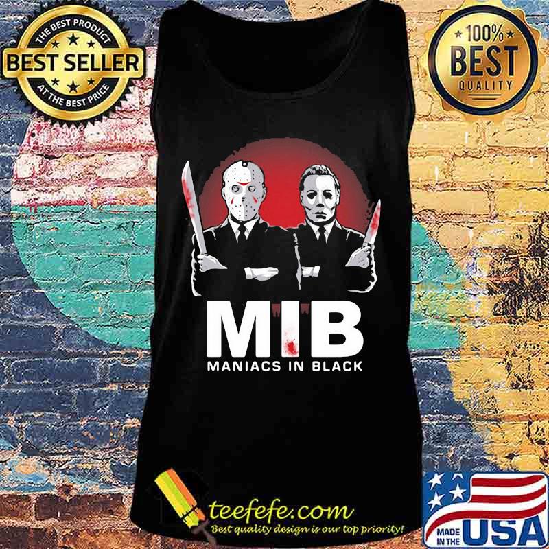Halloween jason voorhees and michael myers mib maniacs in black s Tank top Halloween jason voorhees and michael myers mib maniacs in black s Tank top