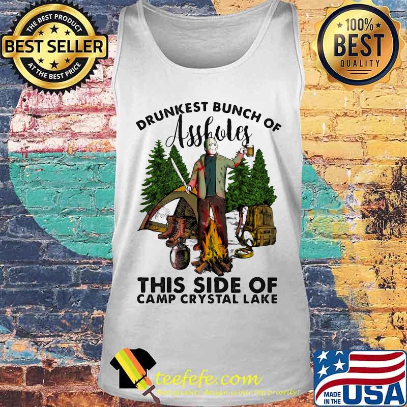Halloween jason voorhees drunkest bunch of assholes this side of camp crystal lake s Tank top Halloween jason voorhees drunkest bunch of assholes this side of camp crystal lake s Tank top