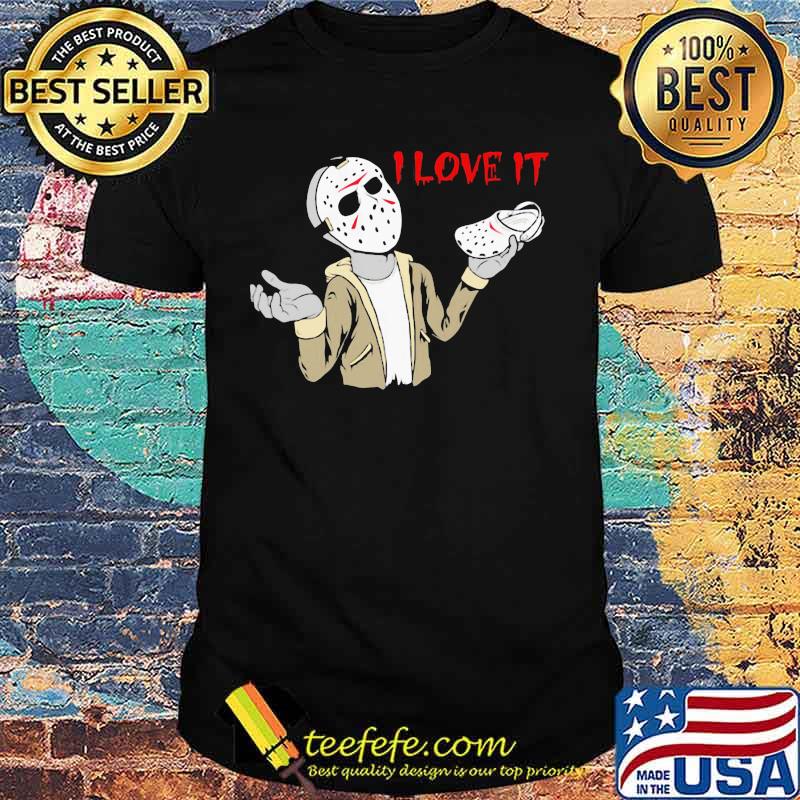 Halloween jason voorhees i love it cross shirt