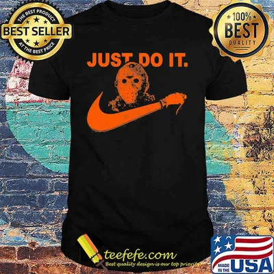 Halloween jason voorhees just do it nike logo shirt