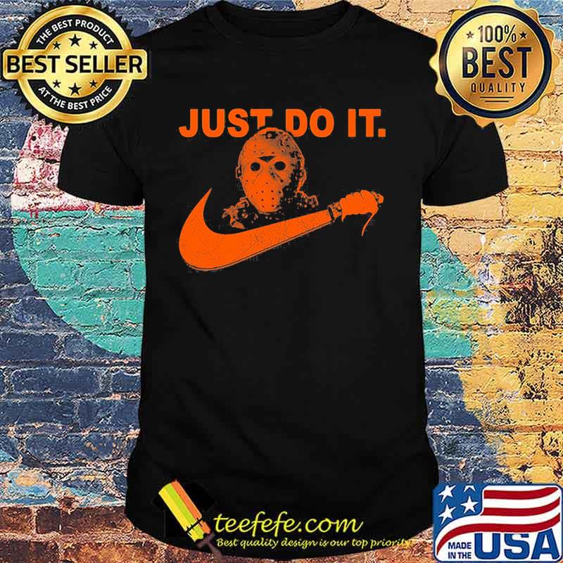 Halloween jason voorhees just do it nike logo shirt