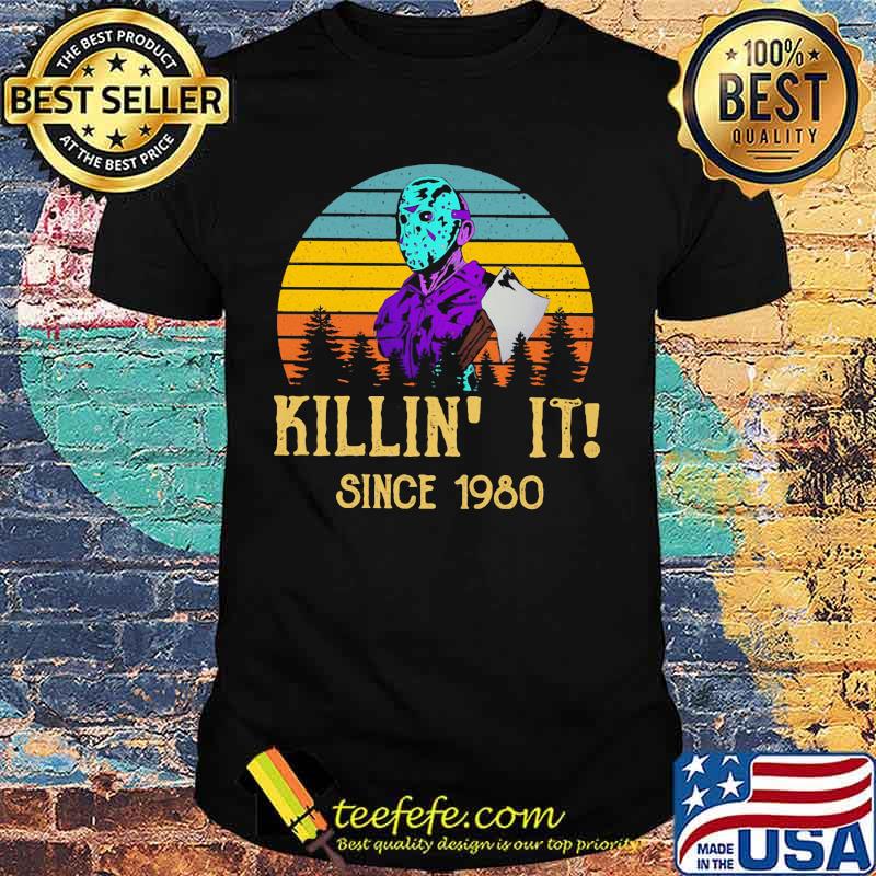 Halloween jason voorhees killing it since 1980 vintage retro shirt Halloween jason voorhees killing it since 1980 vintage retro shirt