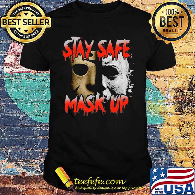 halloween jason voorhees michael myers stay safe mask up shirt