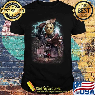 Halloween jason voorhees running from shirt