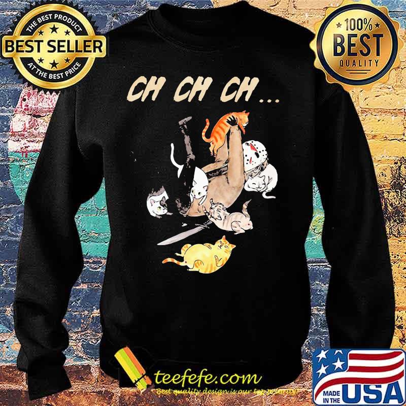 Halloween jason voorhees with cats ch ch ch s Sweater Halloween jason voorhees with cats ch ch ch s Sweater