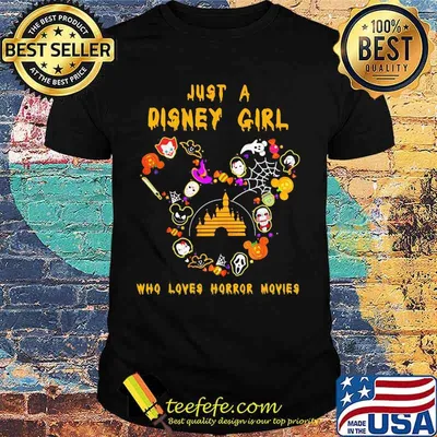 Halloween just a disney girl who loves horror movies shirt