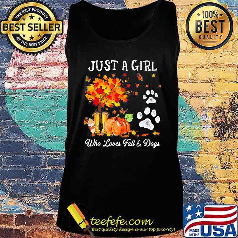 Halloween Just a girl who loves fall and dogs s Tank top Halloween Just a girl who loves fall and dogs s Tank top