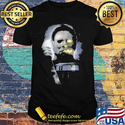 Halloween michael myers holding knife shirt
