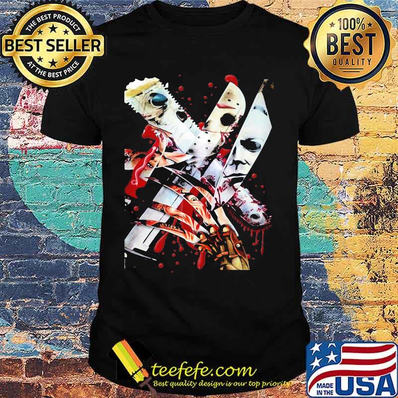 Halloween michael myers knife bloods shirt Halloween michael myers knife bloods shirt