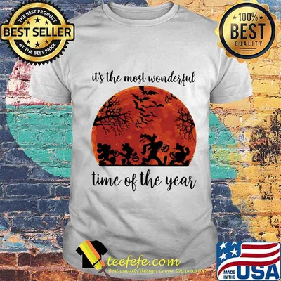 Halloween mickey mouse and friends it's the most wonderful time of the year sunset shirt