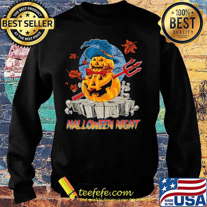Halloween night viking pumpkins maple leaves s Sweater Halloween night viking pumpkins maple leaves s Sweater