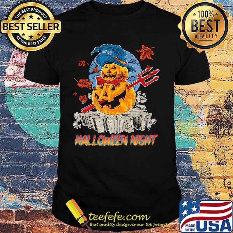 Halloween night viking pumpkins maple leaves shirt Halloween night viking pumpkins maple leaves shirt