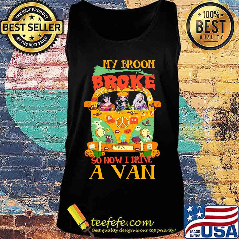 Halloween peace bus hocus pocus my broom broke so now i drive a van s Tank top Halloween peace bus hocus pocus my broom broke so now i drive a van s Tank top