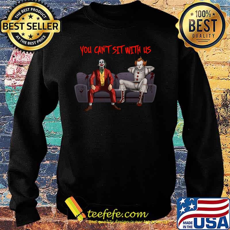 Halloween pennywise and joker you can't sit with us s Sweater Halloween pennywise and joker you can't sit with us s Sweater