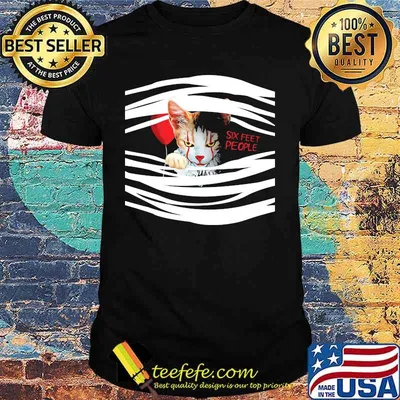 Halloween pennywise cat six feet people shirt