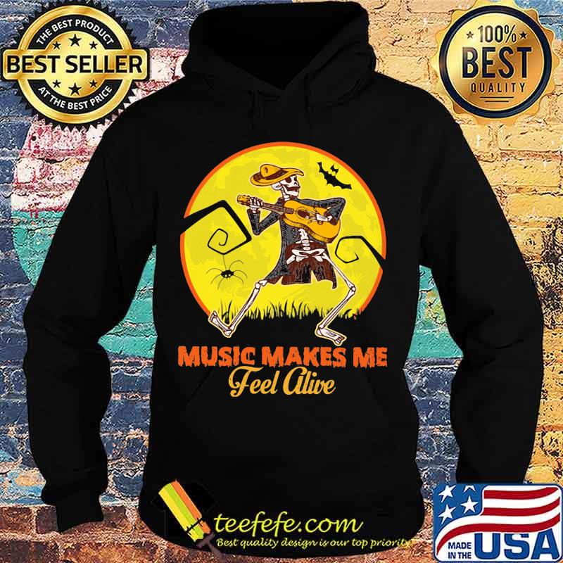 Halloween skeleton music makes me feel alive moon s Hoodie Halloween skeleton music makes me feel alive moon s Hoodie