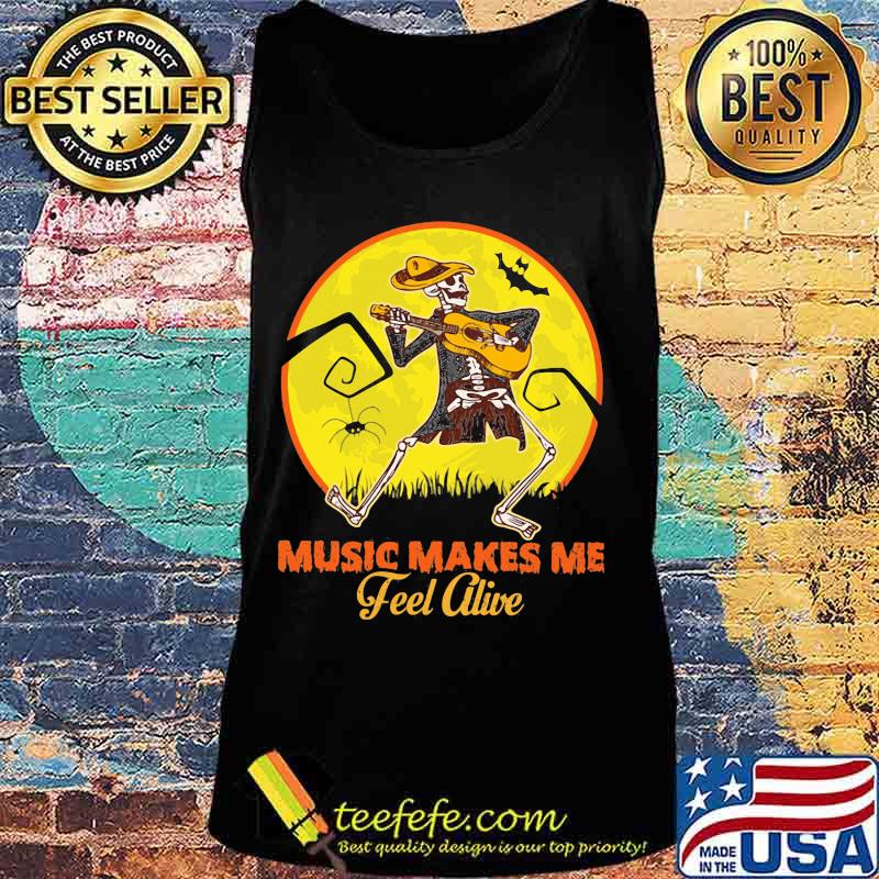 Halloween skeleton music makes me feel alive moon s Tank top Halloween skeleton music makes me feel alive moon s Tank top