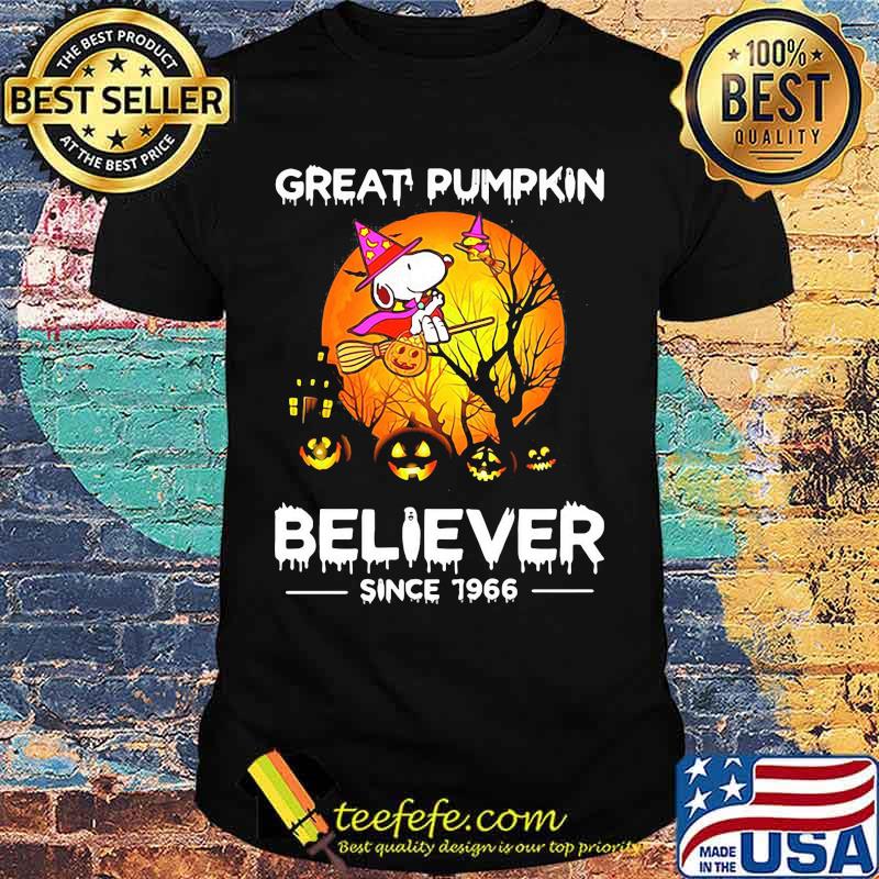 Halloween snoopy great pimpkin believer since 1966 shirt