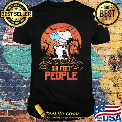 Halloween snoopy six feet people pumpkins shirt