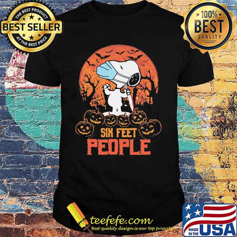 Halloween snoopy six feet people pumpkins shirt