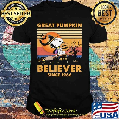 Halloween snoopy witch great pumpkin believer since 1966 vintage retro shirt