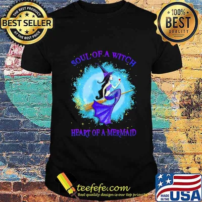 Halloween soul of a witch heart of a mermaid shirt