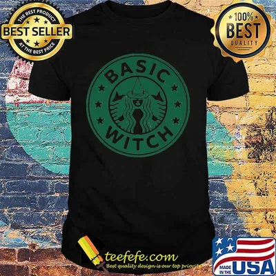 Halloween starbucks basic witch logo shirt