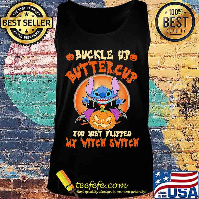 Halloween stitch buckle up buttercup you just flipped my witch switch sunset s Tank top Halloween stitch buckle up buttercup you just flipped my witch switch sunset s Tank top