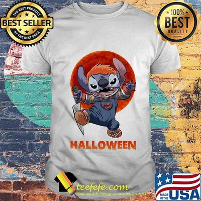Halloween stitch good guys sunset shirt