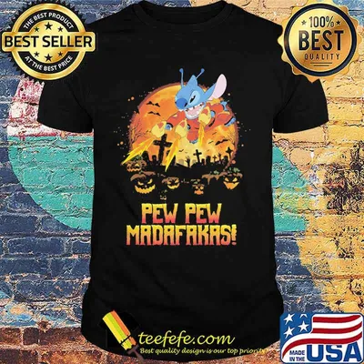 Halloween stitch pew pew madafakas moon shirt