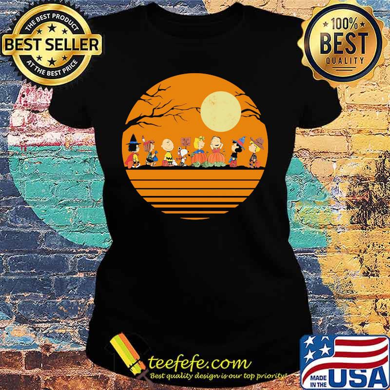 Halloween the peanuts moon vintage retro s Ladies tee Halloween the peanuts moon vintage retro s Ladies tee