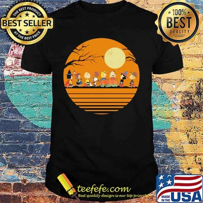 Halloween the peanuts moon vintage retro shirt